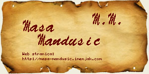 Maša Mandušić vizit kartica